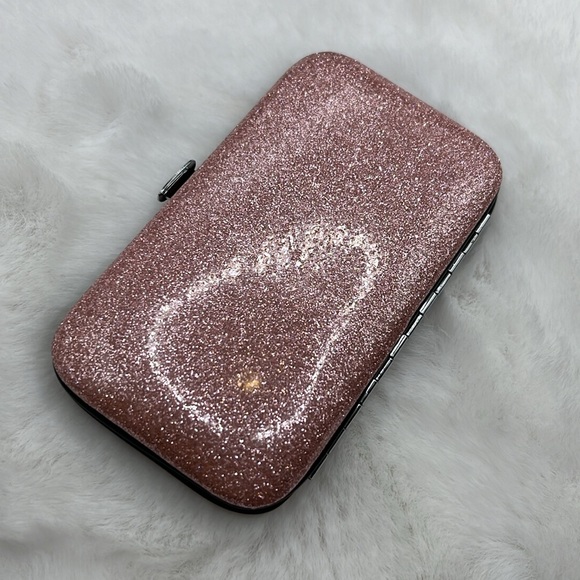 Kensie Rose Gold Sparkly Travel Manicure Set - Clippers, File, Tweezers, Cuticle - Picture 7 of 7